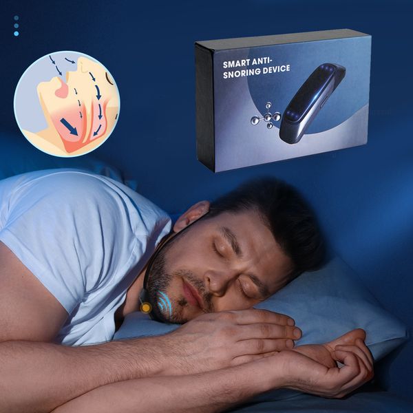 Masques de sommeil Dispositif anti-ronflement intelligent Ems Pulse Stop Solution efficace Aide à l'apnée du ronflement Réduction du bruit Soins de santé 230915