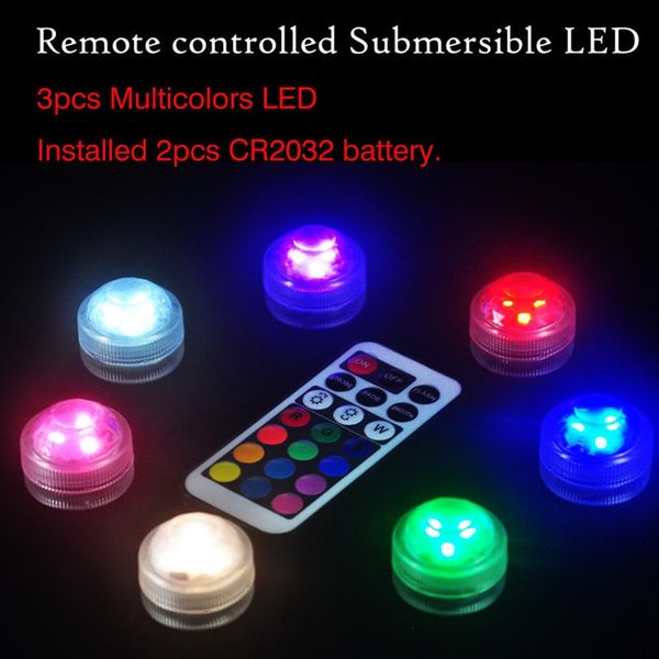 Luci LED sommergibili Luce subacquea RGB impermeabile per l'illuminazione del tè di nozze Vasca Stagno Piscina Vasca da bagno Acquario Vaso per feste Deco310g