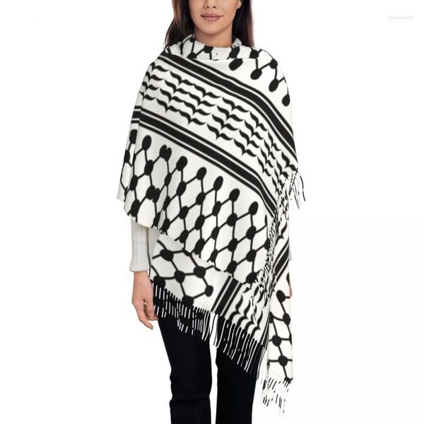 Vêtements ethniques Personnalisé Imprimer Palestinien Kufeya Écharpe Femmes Hommes Hiver Automne Foulards Chauds Palestine Keffiyeh Broderie Châle Wrap