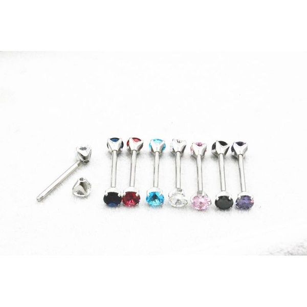 Anelli per lingua 50 pezzi gioielli per il corpo piercing cz anello a vite bilancieri barra per capezzoli 14G1.6Mmx16Mmx5Mm mix bei colori consegna goccia Dhgarden Dhaln