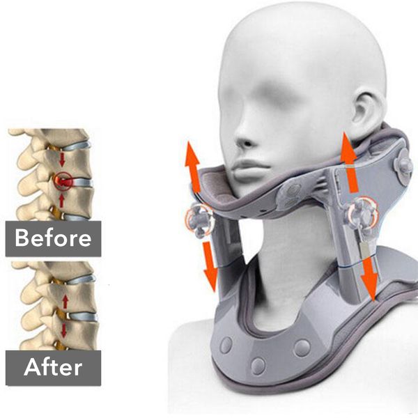 Outros itens de beleza de saúde Dispositivo de tração de pescoço Inflável Kit de correção de colar cervical Retractor Maca Spine Pain Relif 230915