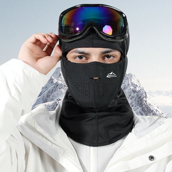 Cappellini da ciclismo Maschere Autunno Inverno Maschera da sci Protezione per il viso Maschere da snowboard antivento Adsorbimento magnetico Maschera copricapo da neve calda e traspirante 230915