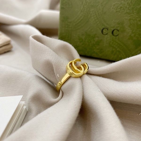 Designer Ring Luxus Designer Ringe für Frauen Männer Ringe Gold Briefe Modepaar Ringe Engagement Trendy Holiday Schöne Geschenke QQ