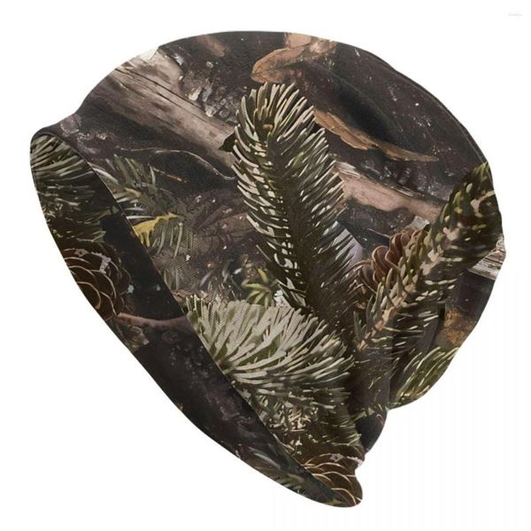 Berets Woods Dünne Skullies Mützen Herbst Frühling Caps Für Männer Frauen Echt Baum Camouflage Ski Motorhaube Hüte