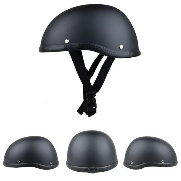 Casco moto per casco mezza faccia vintage Harley per scooter Mtb Bike Cruiser accessori caschi nero opaco Casco Moto276W