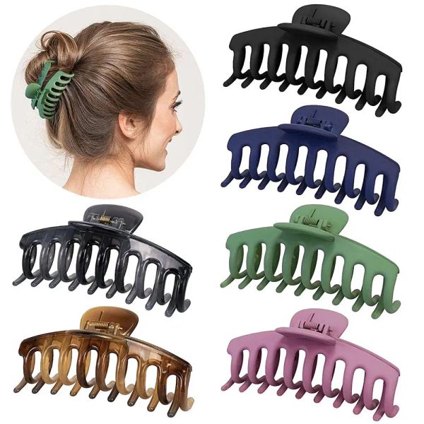 Fermagli per capelli Forcine per capelli grandi da 4 pollici antiscivolo per donne Accessori per capelli sottili Barrette per ragazze all'ingrosso