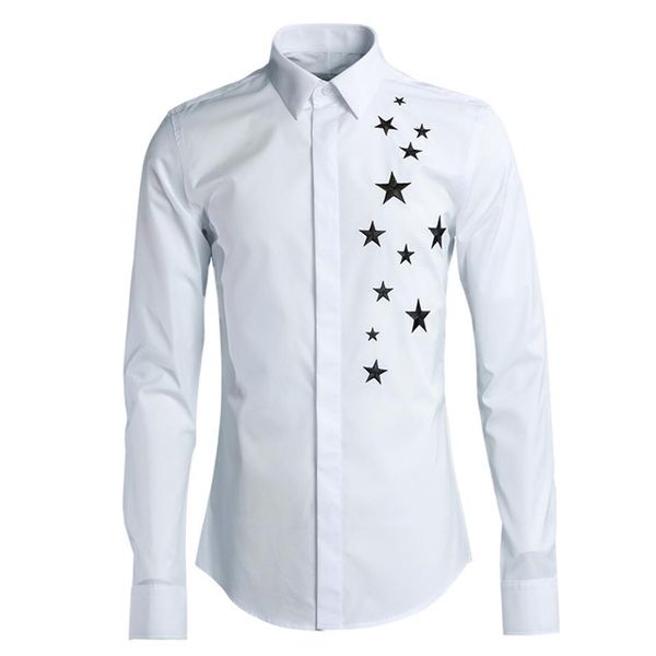 Casual Shirt Männer marke qualität Fashion Solid fünf Sterne design männer kleidung Dünne Camisa masculina plus größe kleid shirts male293L
