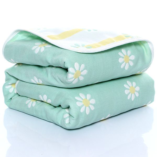 Cobertores Swaddling 110110cm Cobertor de Algodão Bebê Sixlayer Gaze Toalha de Banho Infantil Nascido Colcha Fina Infantil Verão Atacado 230915