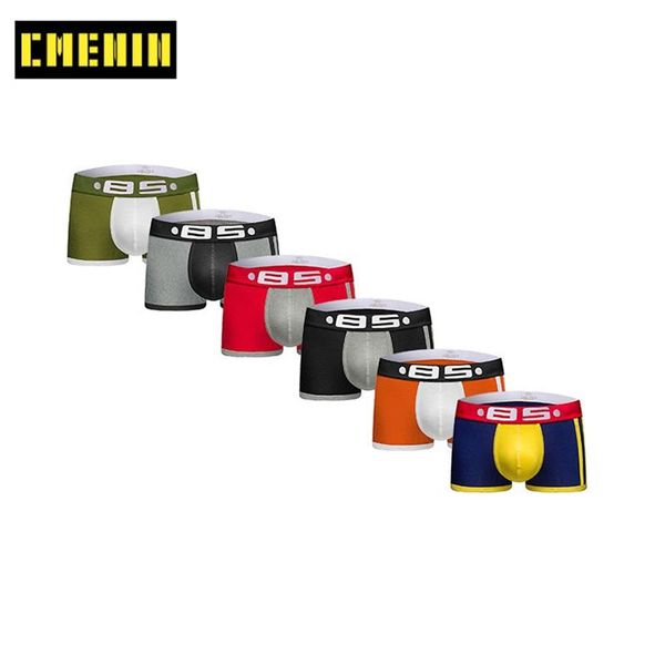 Cuecas CMENIN 6 Pçs / lote Algodão Boxer Homens Underware Boxers Imprimir Macio Sexy Mens Underwear Boxershorts Top Calcinha BS70263I