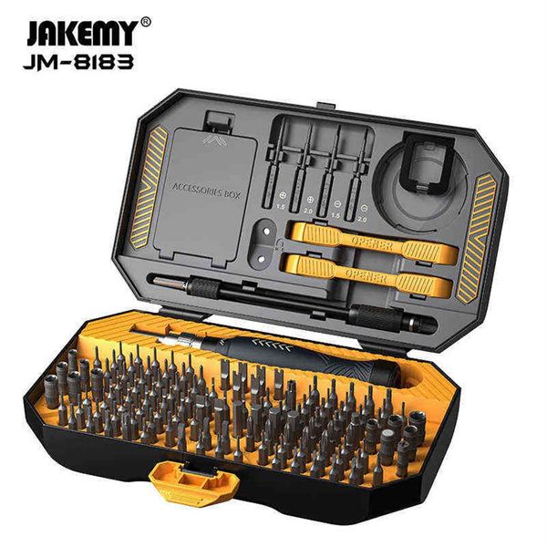 JAKEMY JM-8183 Set di cacciaviti di precisione Cacciavite magnetico Punte CR-V per telefoni cellulari Computer Tablet Riparazione Utensili manuali H22051203N