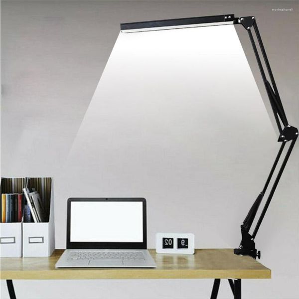 Lâmpadas de mesa 3 cores Dimmable LED Lâmpada USB Porta Leitura Eye-Friendly Estudo Business Light Long Arm Dimming