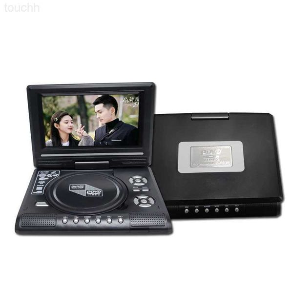 DVD VCD Player 7,8 polegadas DVD Player móvel Tela portátil Hd 270° Rotary EVD Inteeligent TV Rechargeble CD Player com alto-falante L230916