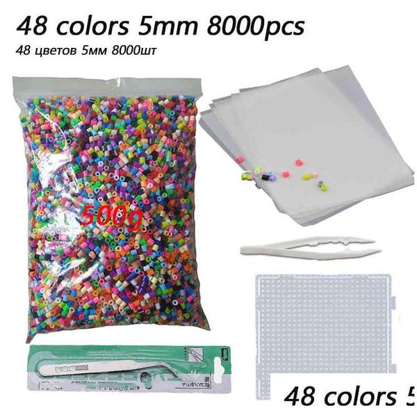 Otros 500 g 8000 unids 5 mm 1 plantilla Add3 IronpaperAdd2 Pinzas Mini Hama Fuse Beads DIY Niños Juguetes educativos Drop Entrega Jewe Dhgarden Dhfpi