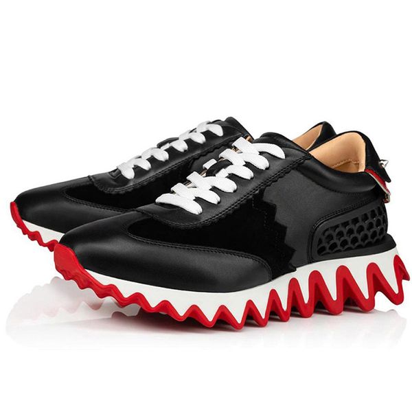 Scarpe eleganti casual di lusso Sharks Loubi-Shark Scarpe da ginnastica piatte da donna Italia Uomo Donna Fascia elastica Scarpe basse in pelle nera bianca Designer Fantasy Scarpe da ginnastica Box EU 35-47