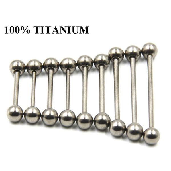 Zungenringe 100 % G23 Titan Industrial Ring Nippel Bar Ohr Piercing Körperschmuck Ohrring Barbells Drop Lieferung Dhgarden Dhfdc