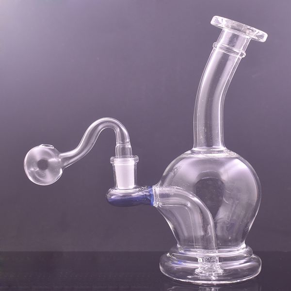 Dhl Free 14mm Femlae Narghilè Tubi Bong in vetro 7 pollici Mini Bong inebrianti Dab Rigs Piccolo Bubbler Beaker Riciclaggio piattaforma petrolifera Vendita calda