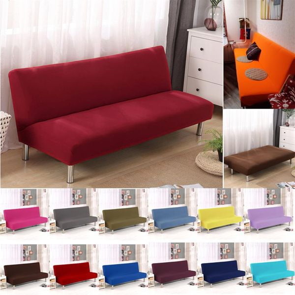 Düz renkli katlanır kanepe yatak kapağı kanepe kapaklar spandeks streç elastik malzeme çift koltuk kapağı slipcovers oturma odası 201112556