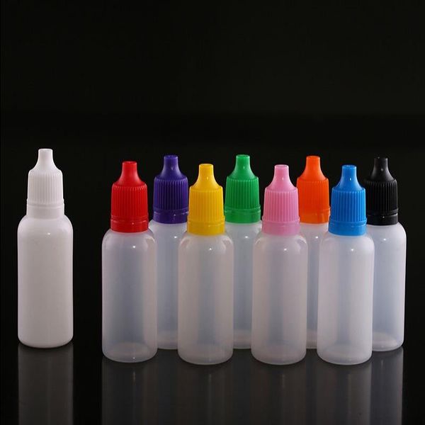Leere Ölflasche aus Kunststoff, Tropfflaschen für Augentropfen, 3 ml, 5 ml, 10 ml, 15 ml, 20 ml, 30 ml, 50 ml, 100 ml, mit manipulationssicheren Kappen, Augenspülmittel, E-Liquid-Clfe