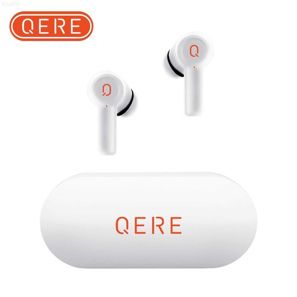 Fones de ouvido de telefone celular 100% QERE E20 Fones de ouvido sem fio Bluetooth HiFi Music Fone de ouvido com microfone Fones de ouvido esportivos à prova d'água 2021New TWS L230916