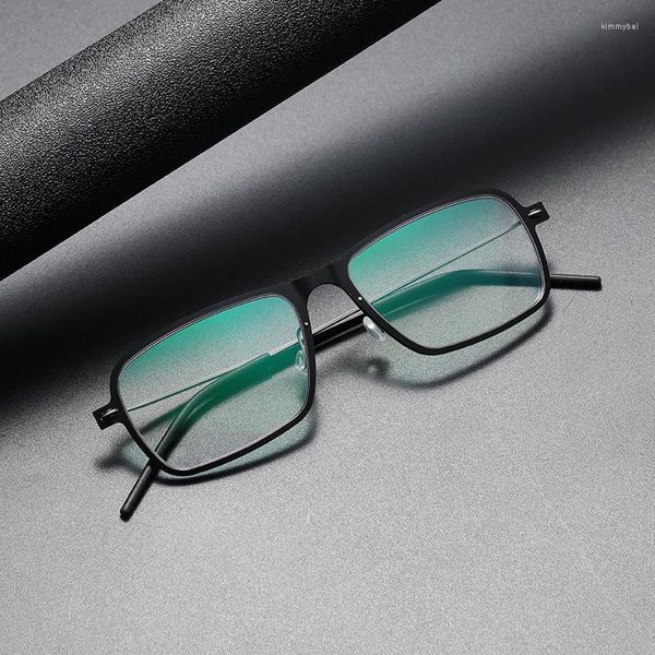 Montature per occhiali da sole Occhiali da vista da uomo 6501 Danimarca Occhiali da vista da uomo ultraleggeri ottici senza vite Occhiali da vista in titanio