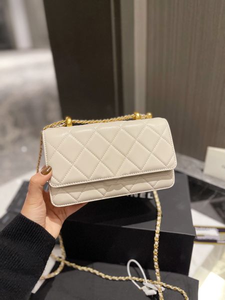 Designers de luxo bolsas de ombro de alta qualidade mulher caviar pele de cordeiro embreagem de couro Gabrielle acolchoada para mulheres glod cadeia cross body saco totes woc mensageiro sacos