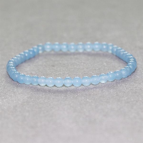 MG0041 Ganzes 4 mm Mini-Edelstein-Armband, natürliches blaues Jade-Armband für Frauen, handgefertigte Yoga-Mala-Perlen, Schmuck276q