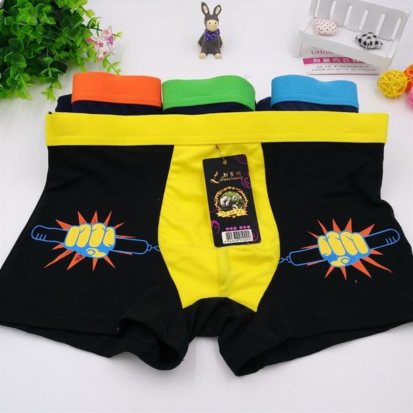 10 Pçs / lote Leite Integral Seda Homens Cuecas Boxers Menino Moda Impressão Plus Size 4XL Respirável e Confortável Masculino Short281W