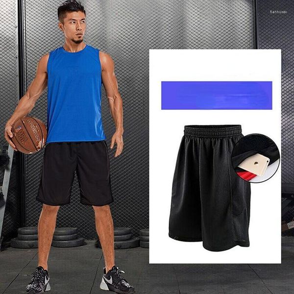 Ginásio roupas masculinas treinamento esportivo basquete shorts correndo calças primavera e verão respirável secagem rápida solta fitness tênis de mesa