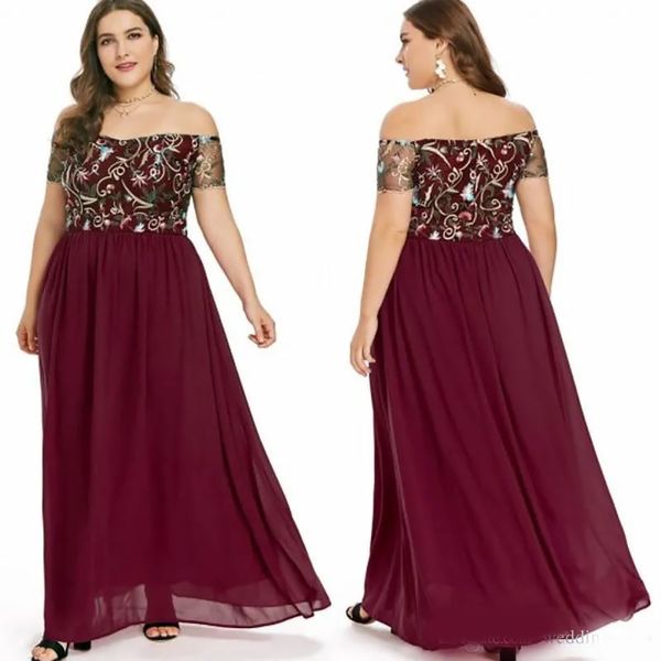 Kleider für besondere Anlässe in Übergröße, Abendkleider, Abschlussball, Partykleid, Reißverschluss, Schnürung, neues maßgeschneidertes Bateau-Kleid in A-Linie mit kurzen Ärmeln, Spitzen-Chiffon