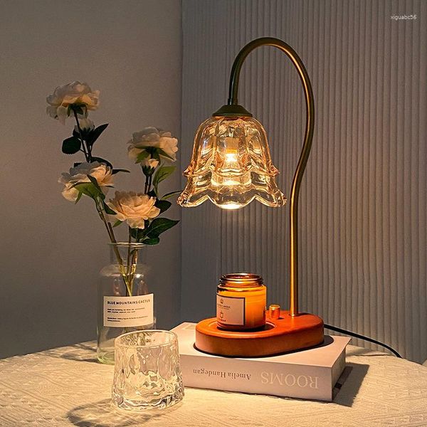 Castiçais personalizados suporte romântico bandeja aroma elegante luz noturna decoração do quarto moderno estético portavelas cera derreter queimador