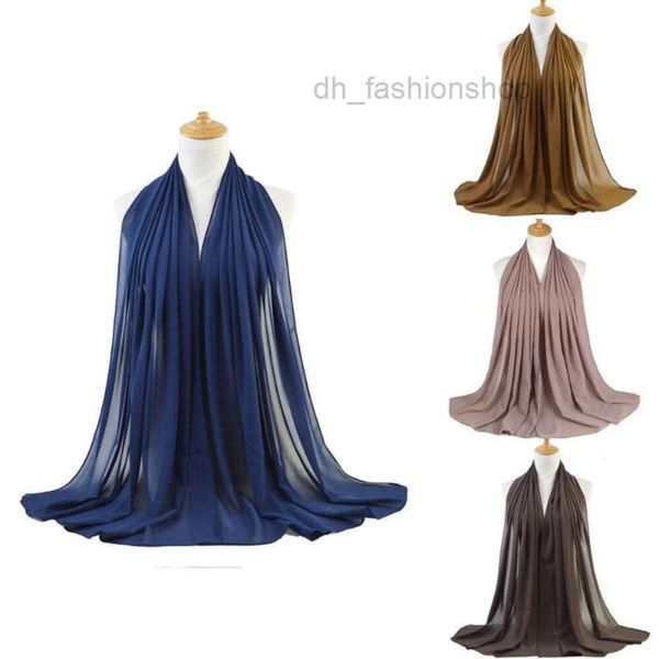 Sciarpe Perla Chiffon Bolla Sciarpa a bolle monocromatica Vendita diretta di alta qualità Vendite calde di Hijab Fabbrica etnica I9N00SH8