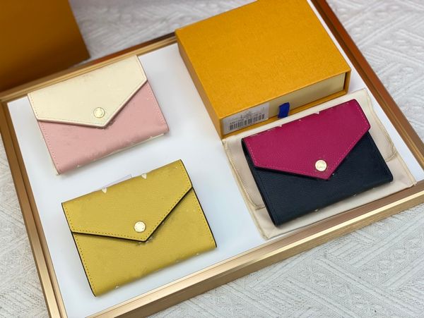 Designer-Taschen, kurze Damen-Geldbörsen, gespleißte, farbig geprägte Geldbörsen, Luxusmarke Hasp Flip Damen-Kartentaschen, Münzgeldbörsen, Spring in the City-Geldbörsen, Clutch-Taschen