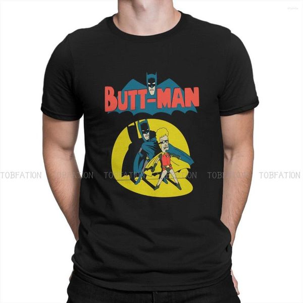 Erkekler Tişörtleri Beavis ve Butthead Butt-Man Pamuk Gömlek Harajuku Gotik Tee O-Neck Erkek Kıyafetleri