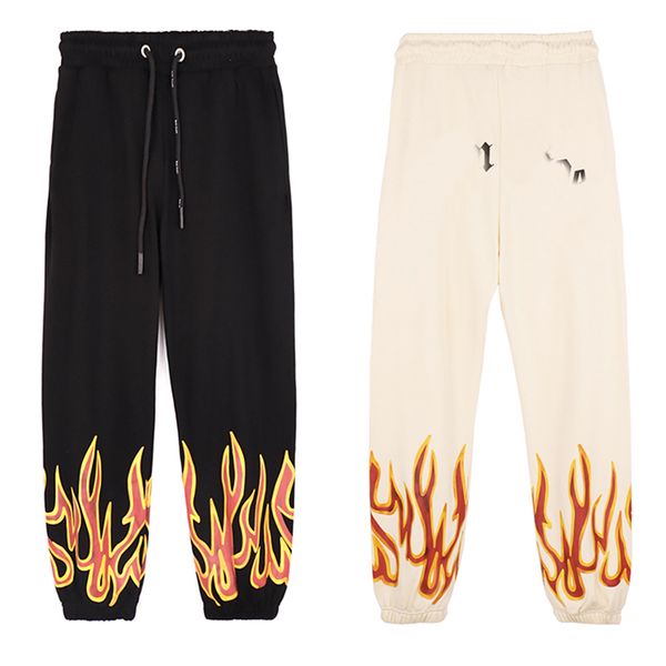 Calças de moletom Tech Fleece Calças Designer Palm Mens Calças Flame Graffiti Imprimir Calças Soltas Jogging Sweatpants