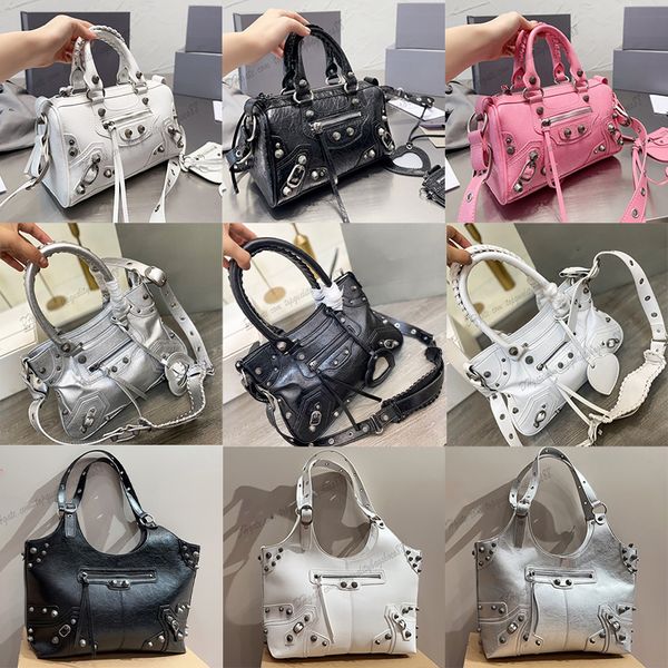 Bolsos de hombro Le Cagole Mini bolso de lona Nuevo diseñador de lujo para mujer Bolsos negros Neo Cagole City Bolso bandolera de cuero para motocicleta Arena Bolso de mano