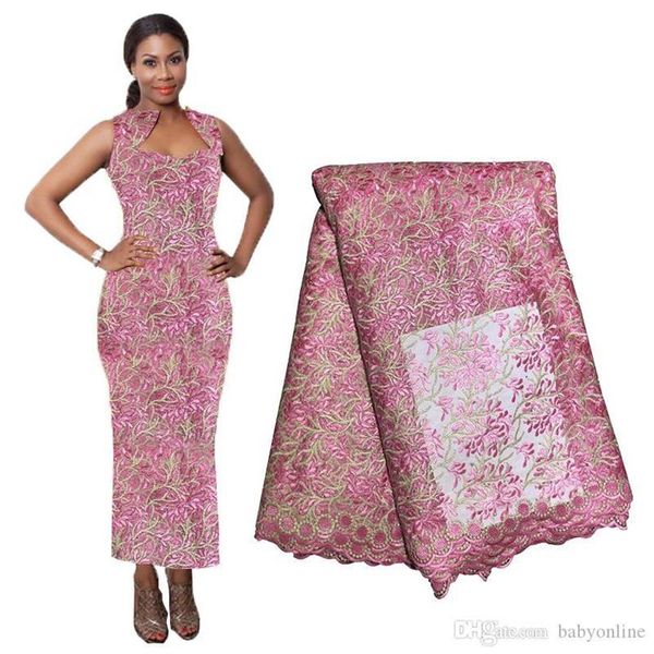 Material de renda africana para vestidos, tecido de renda com contas, material de noite de casamento, tecido de renda francesa bf0029256n