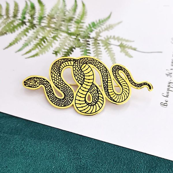 Spille Vintage Serpente Spilla Pin Colore Oro Esagerato Animale Smalto Distintivo Cappotto Spille Donna Uomo Festa di Nozze Gioielli Regali