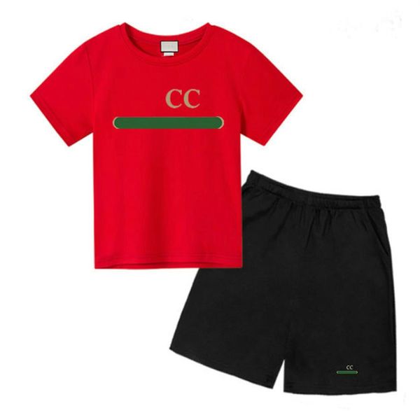 3 Modelle Sommer-Designer-Kleidung, Kinderbekleidungssets, kurzärmelige T-Shirt-Shorts, Rundhalsausschnitt, zweiteilige Sportbekleidung für Jungen und Mädchen265d