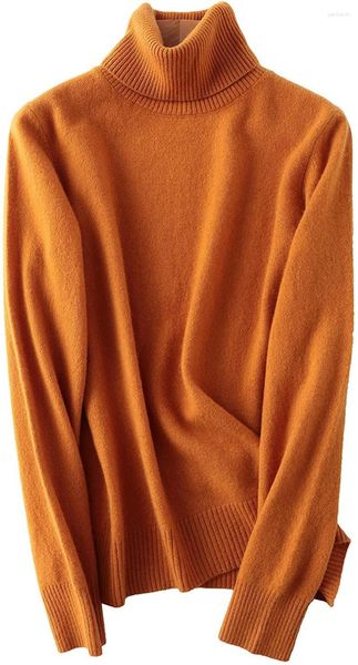 Женские свитера из мериносовой шерсти, зимняя водолазка для женщин, пуловер, легкий теплый вязаный свитер с длинными рукавами