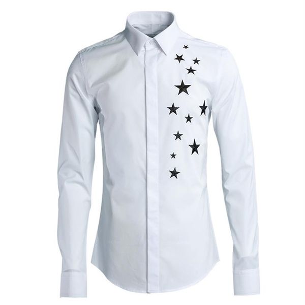 Casual Shirt Männer marke qualität Fashion Solid fünf Sterne design männer kleidung Dünne Camisa masculina plus größe kleid shirts male265e