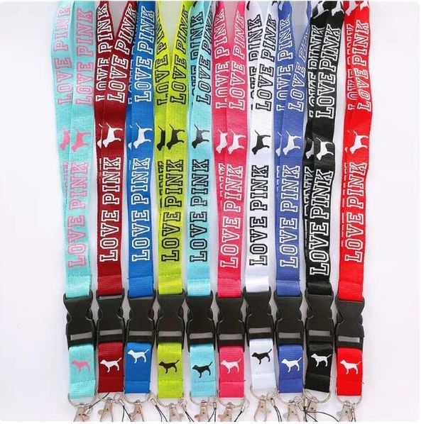 Mode Handy Lanyard Love Pink Lanyard für Schlüssel Designer Schlüsselanhänger Lanyard Strap für Telefonzubehör Lanyards Anti-verlorene Umhängeband Schlüsselanhänger