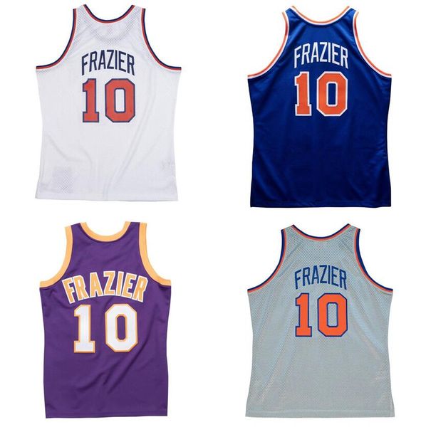 Genähte Basketballtrikots Nr. 10 Walt Frazier 1969-70 1972 Mesh Hardwoods klassisches Retro-Trikot Herren Damen Jugend S-6XL