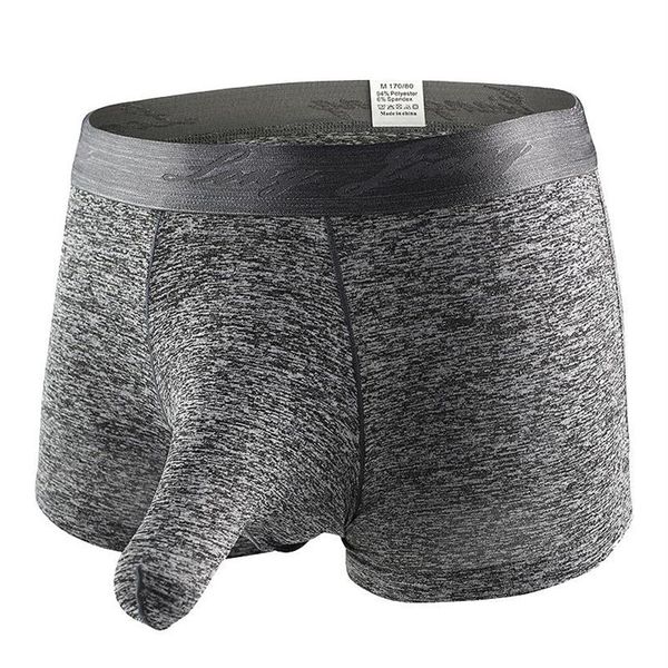 Cuecas sexy moda homens u convexo pênis tubo boxers homem bolsa elefante jockstrap roupa interior gay masculino sheer engraçado shorts panties289i