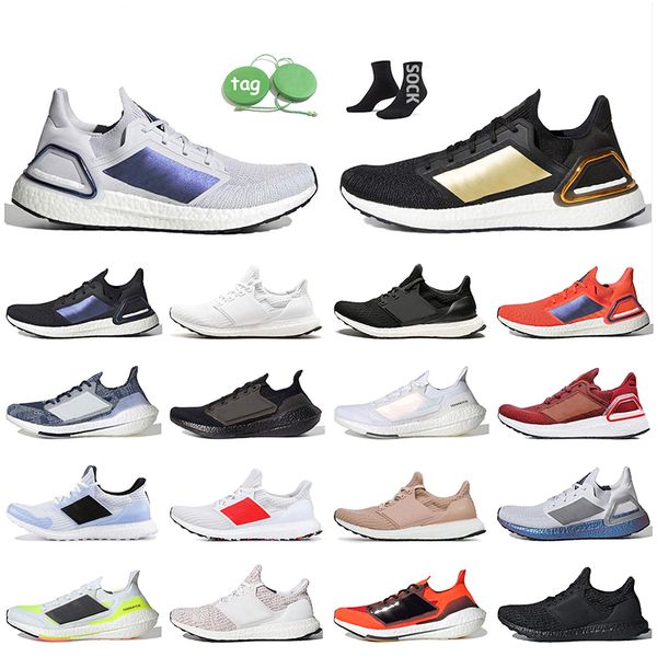 Ultraboosts 20 22 19 Running Shoes Mulheres Mens Ultra 4.0 DNA Clássico Na Nuvem Branco Preto Sole Malha Treinadores Tech Indigo OG Corredores Originais Jogging Walking Sneakers