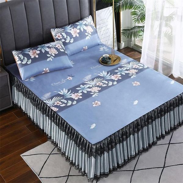 Gonna letto Biancheria da letto in pizzo tessili per la casa di lusso in stile nordico 3 pezzi / set (1 letto 2 pezzi federa) Lenzuolo King / Queen F0611