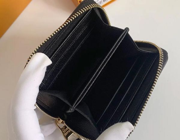 2023 Designers de luxo bolsas cartão saco moda diamante em relevo cartão de visita titular curto zíper cartões de crédito sacos lazer zíper carteira designer carteira