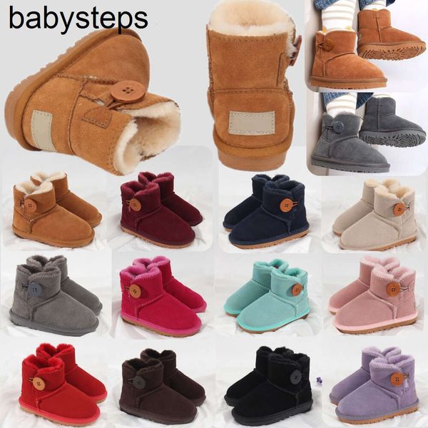 Crianças crianças botas Austrália clássico bota de neve juventude meninos meninas botas de inverno preto castanha cinza vermelho australiano garoto designer shoes23ss