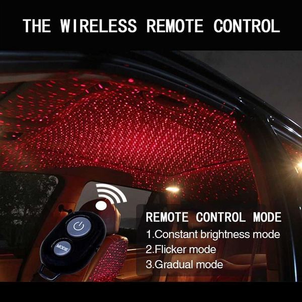 Auto atmosfera luz interior do carro led iluminação a laser som voz controle remoto estrela céu luz telhado lâmpada do teto Decoration252q