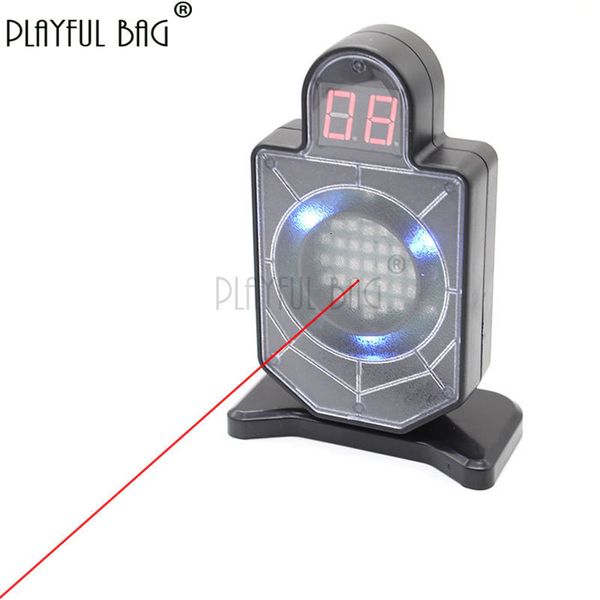 Jogos ao ar livre Atividades Mesa Mini lazer brinquedo alvo laser Pontuação eletrônica LED mudança de cor Leve plástico portátil cs jogo alvo 2MW QG139S 230915