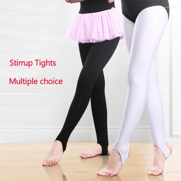 Bühnenkleidung Mädchen Steigbügelstrumpfhosen Hosen Kinder Gymnastik Leggings Skinny Ballett Tanz Dünne Spandex Baumwolle/Dickerer Samt